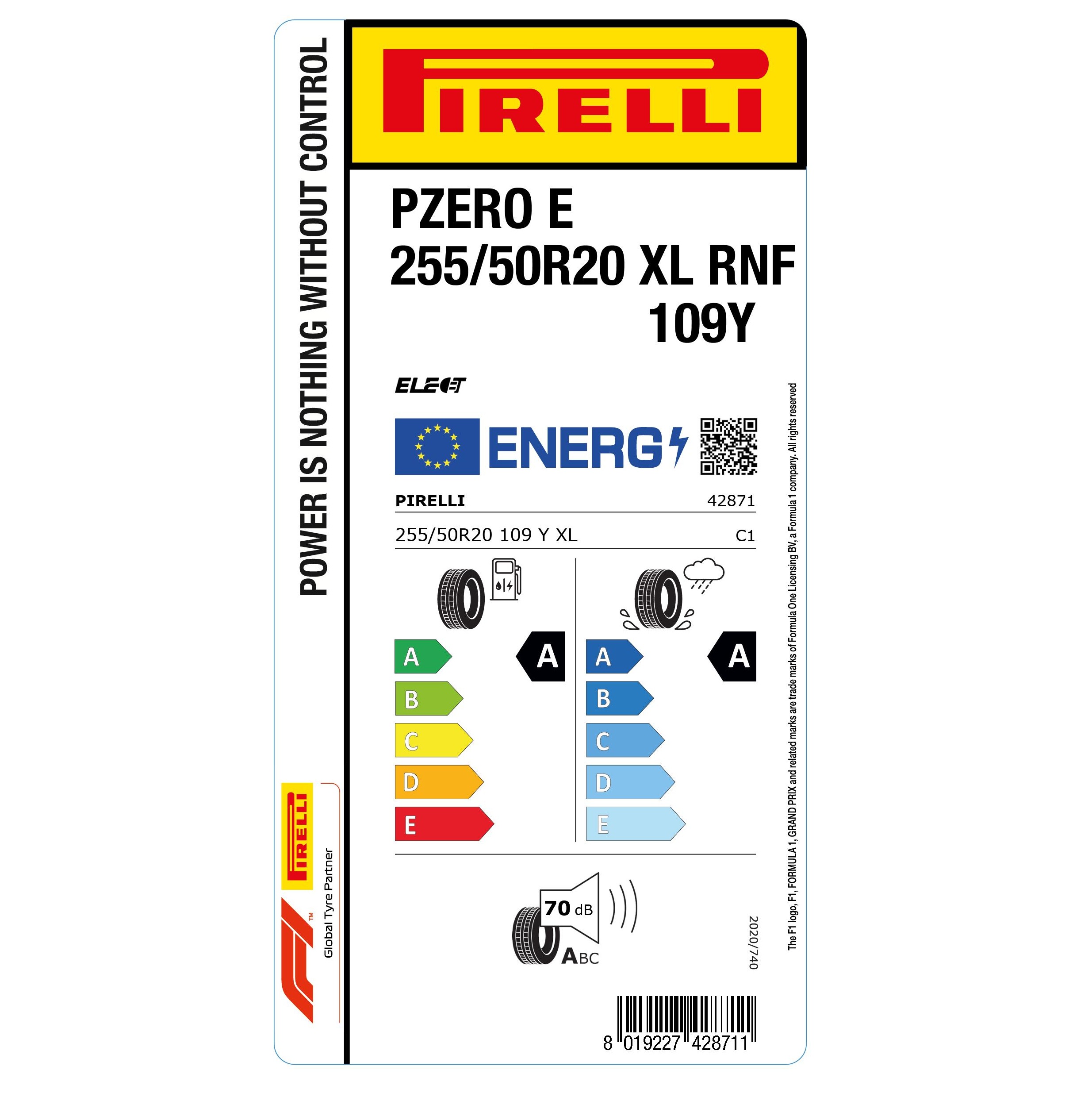 Pirelli P Zero E RunForward 255/50 R20 109Y XL Elect — изображение 3