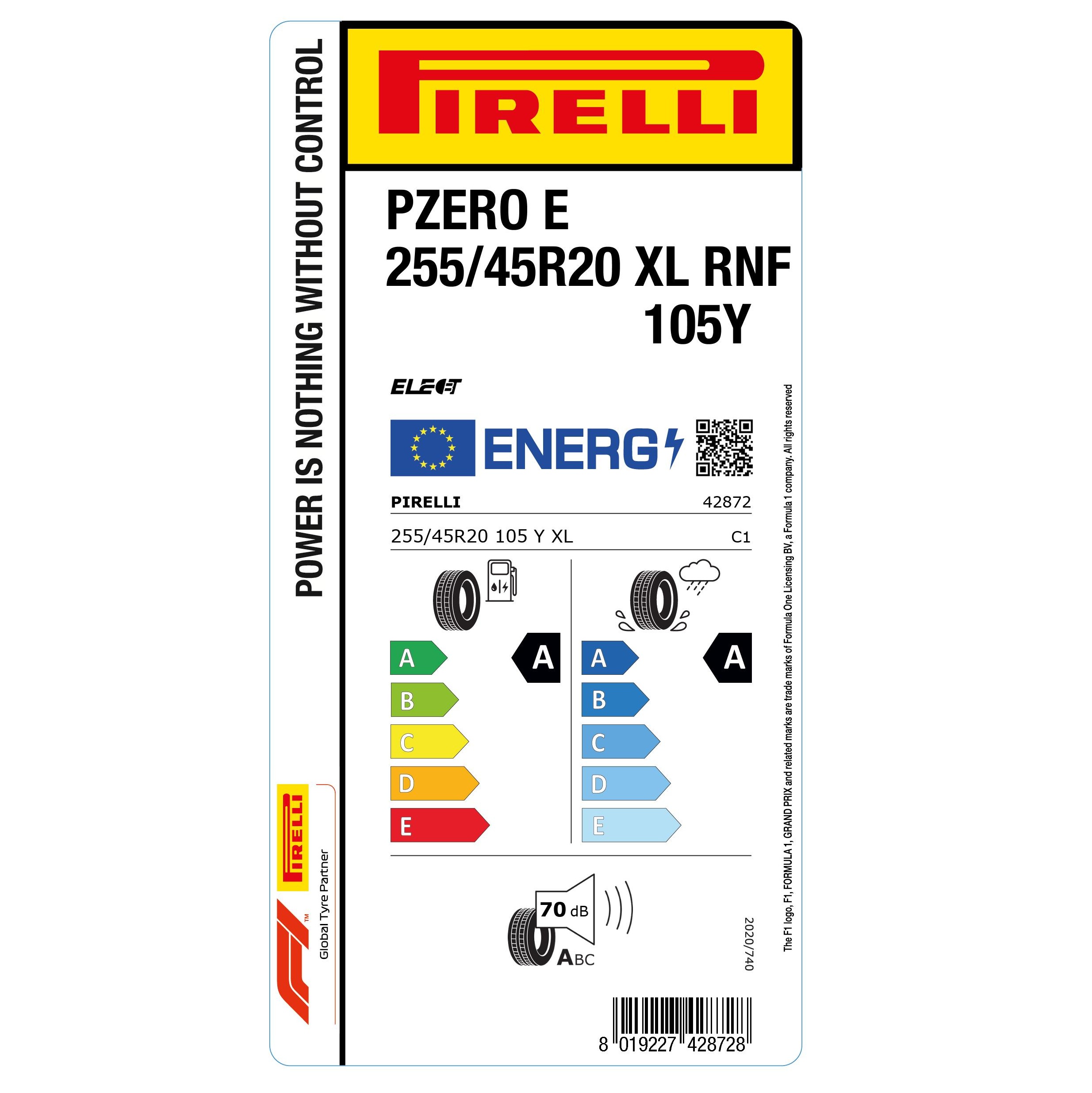 Pirelli P Zero E RunForward 255/45 R20 105Y XL Elect — изображение 3