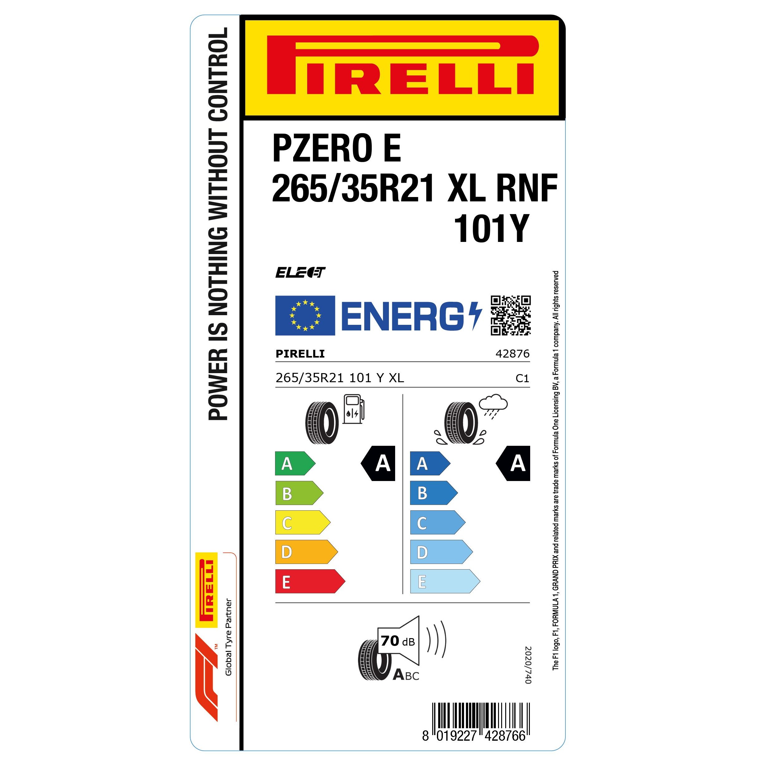 Pirelli P Zero E RunForward 265/35 R21 101Y XL Elect — изображение 3